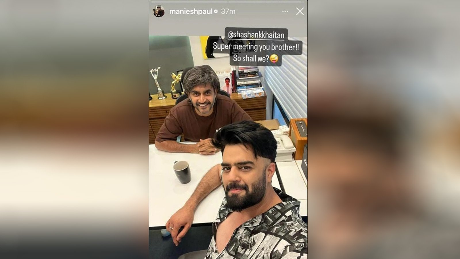 Maniesh Paul and Shashank Khaitan Tease Fans with Selfie, Fuelling Collaboration Speculations