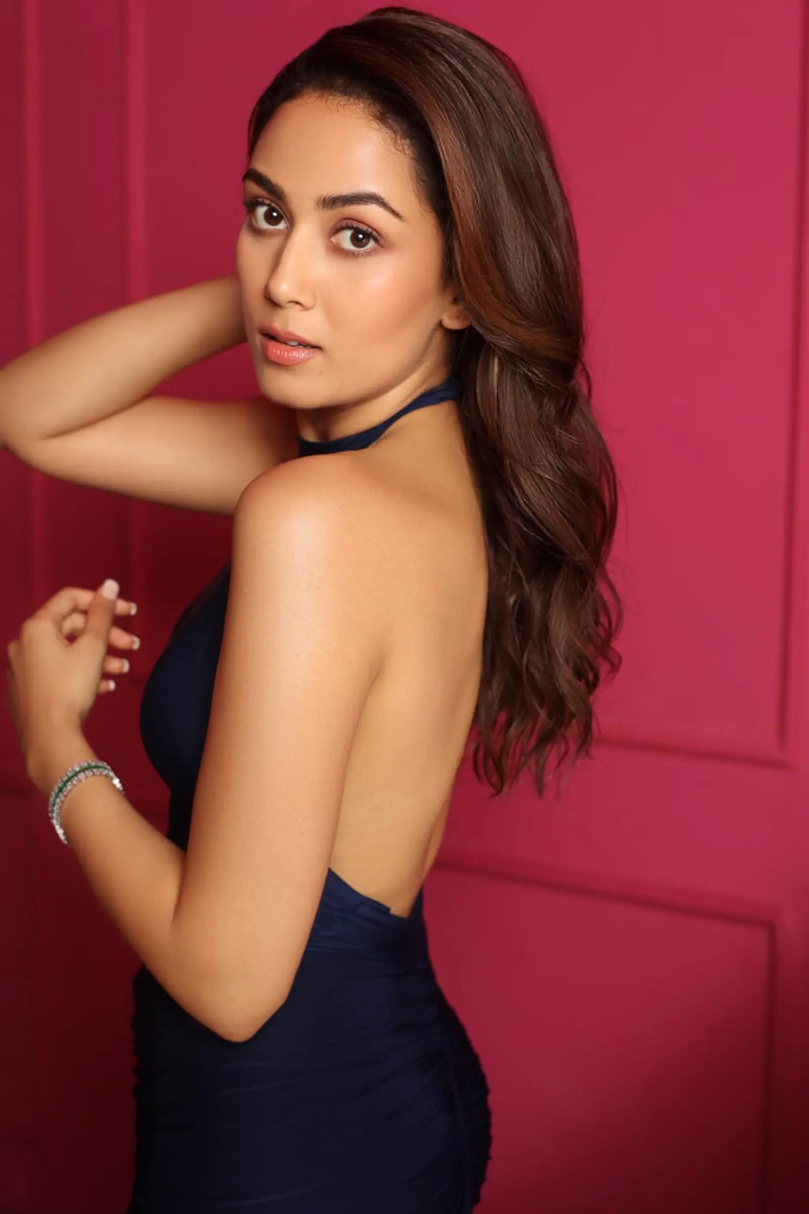 Mira Kapoor Stuns In A Fitted Blue Backless Dress by Deme by Gabriella; Takes Internet By Storm With Her Smoking Hot Photos—Take A Look Inside!