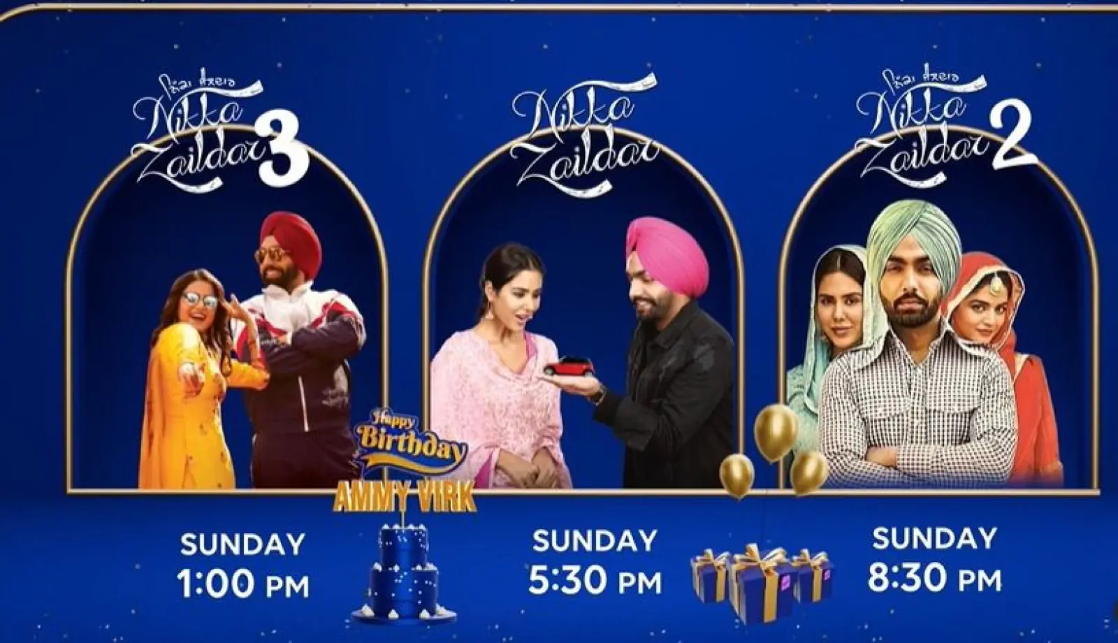 'Zee Punjabi Presents Ammy Virk Birthday Bash: Back-to-Back 'Nikka Zaildar' Trilogy Special!'