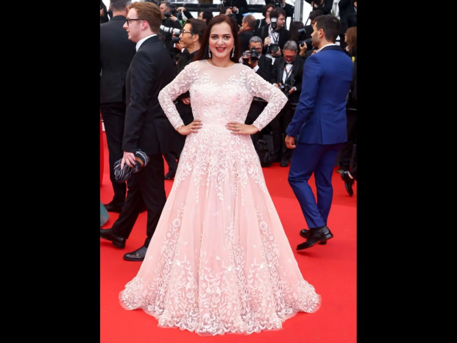 Day 2 for Manya Pathak on Cannes Red Carpet at 77th Cannes Film Festival, looking Stunning and Royal