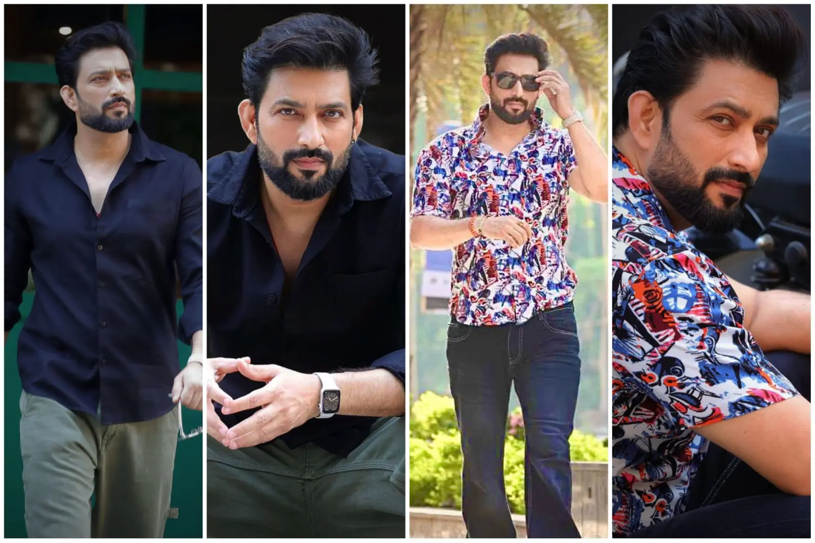 Aadesh Chaudhary Sets Summer Fashion Aflame in Bold Blue Shirt and Bold Patterns