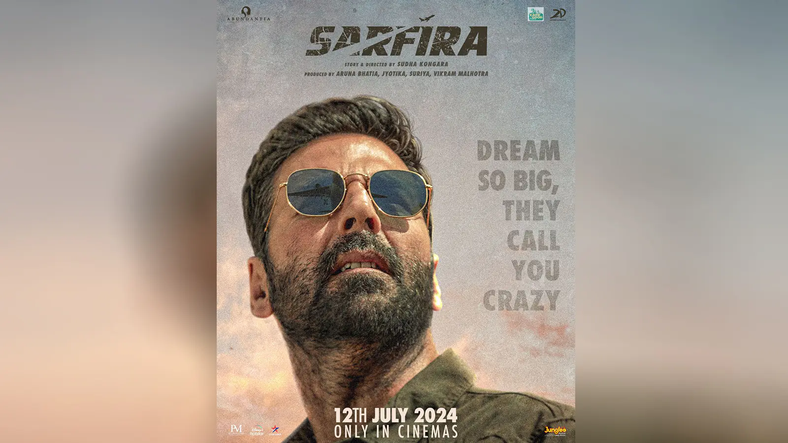 First Look: Akshay Kumar's 'SARFIRA' Poster Reveals an Inspiring Story of Grit and Determination!