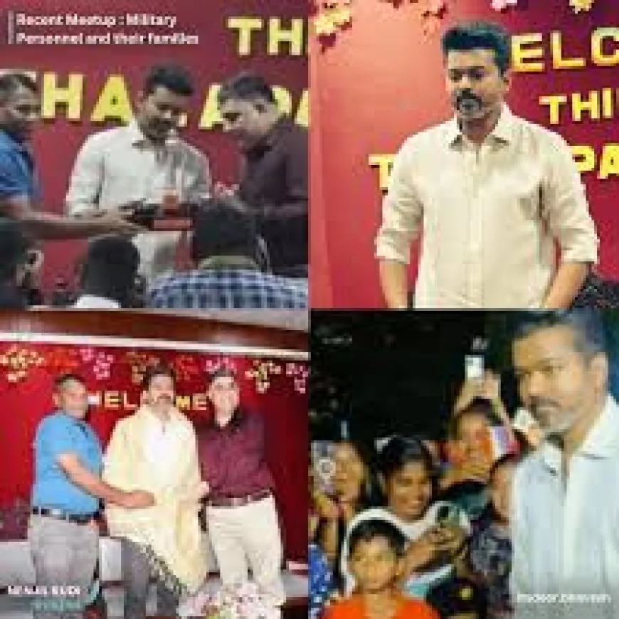 While shooting for 'Thalapathy 69', Vijay was happy to meet the families of the soldiers in Chennai