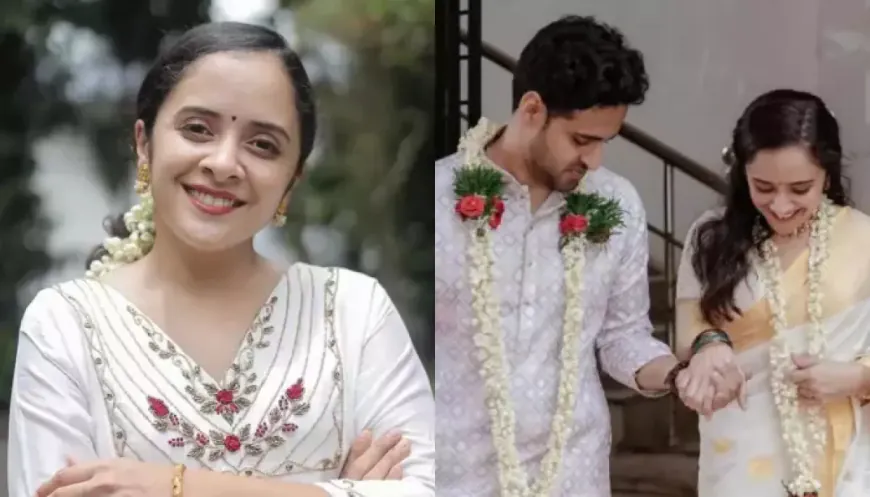 Anju Joseph got married for the second time, shared pictures with husband Aditya Parameswaran