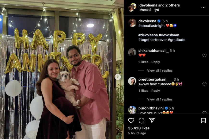 'Gopi Bahu' of 'Saath Nibhaana Saathiya' flaunts baby bump in a short frock on her wedding anniversary 