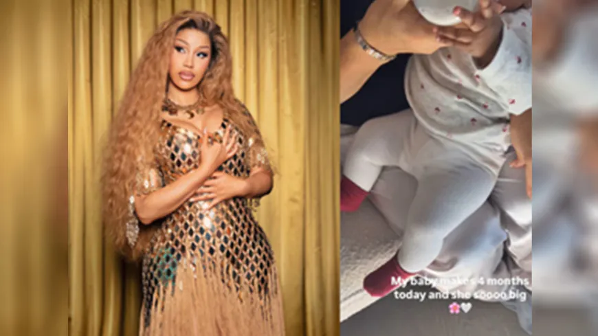 Cardi B Shares Adorable Video Celebrating Daughter's 4-Month Birthday