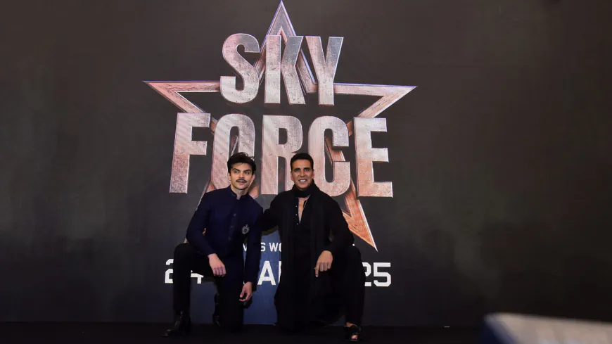 Patriotic Colors Shine Bright at the Grand Promotion of Akshay Kumar's Film 'Skyforce'