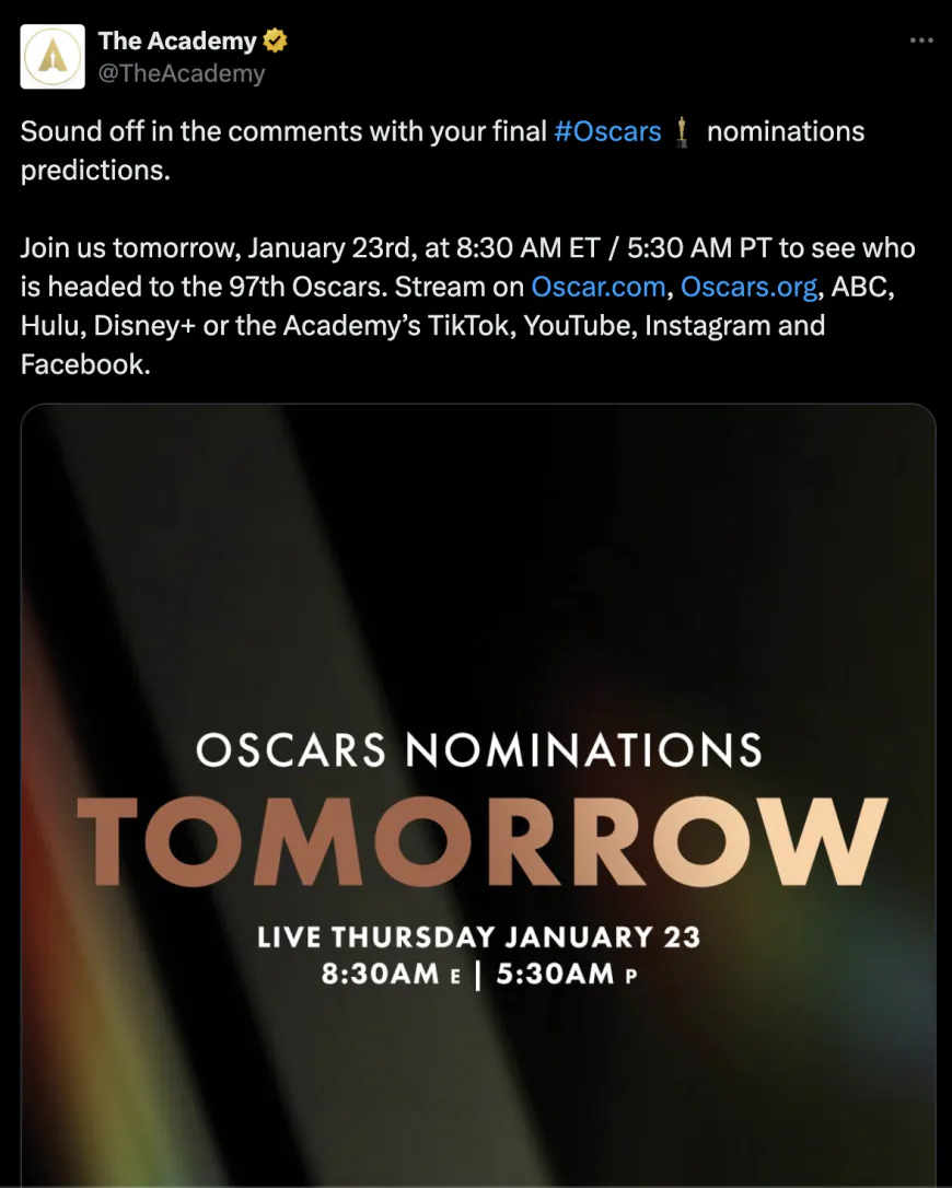 97th Oscars is finally happening; Kow when and where the nominations will be held